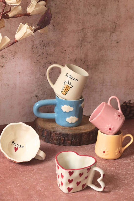 Handmade Set of 6 Aesthetic Brew Mugs (for the price of 5)