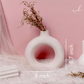 Small Donut Vase - White