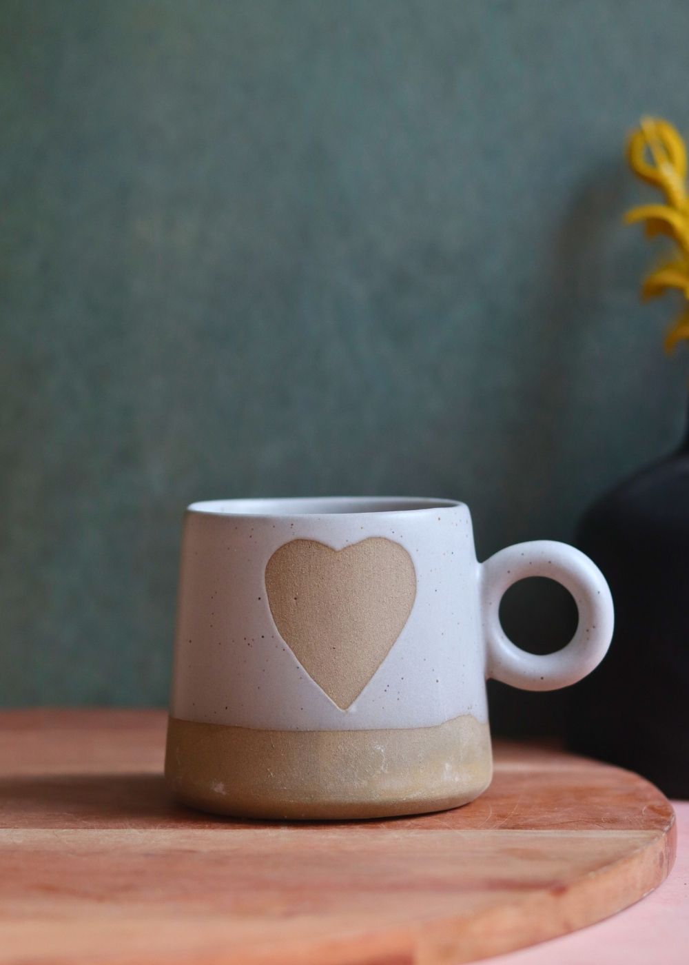 rustic heart mug for your favourite coffee