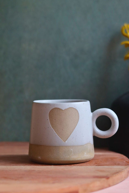 rustic heart mug for your favourite coffee