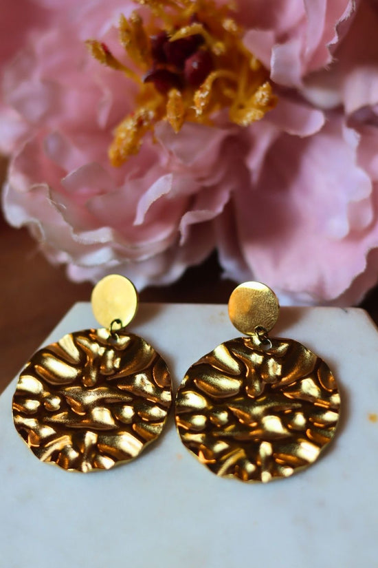Gold Cut Earrings handmade with premium quality material