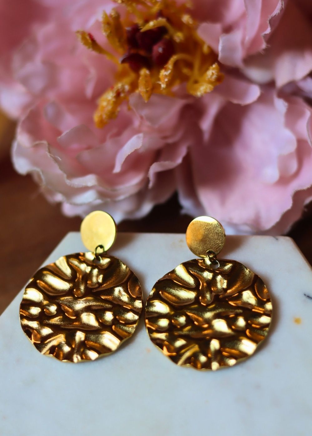 Gold Cut Earrings handmade with premium quality material