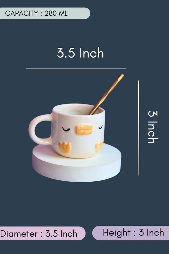 Quack Quack Mug with all Measurements