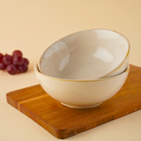 handmade pearl white curry bowl with adorable white color