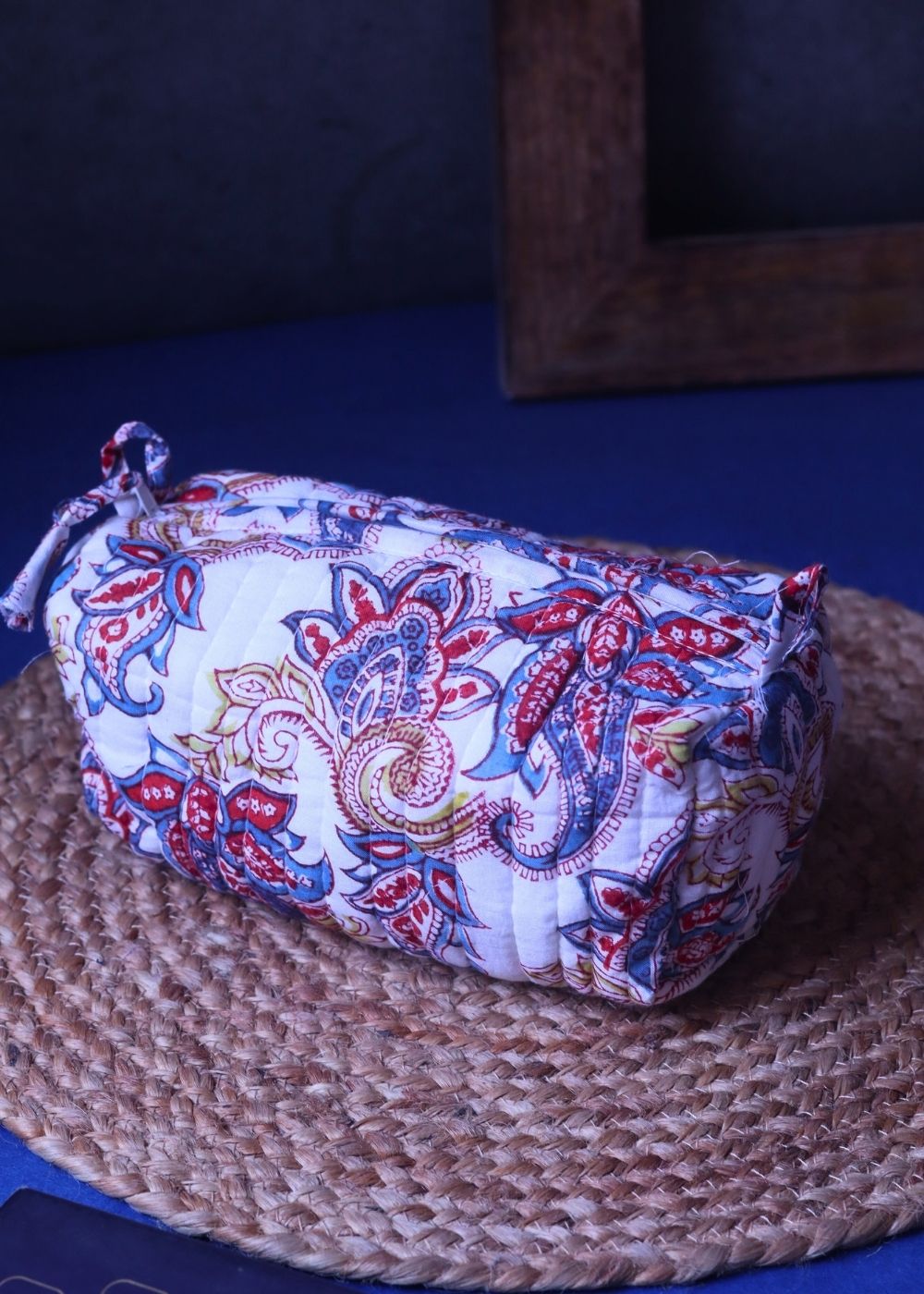 White Paisley Toiletry Bag - Small made by ceramic