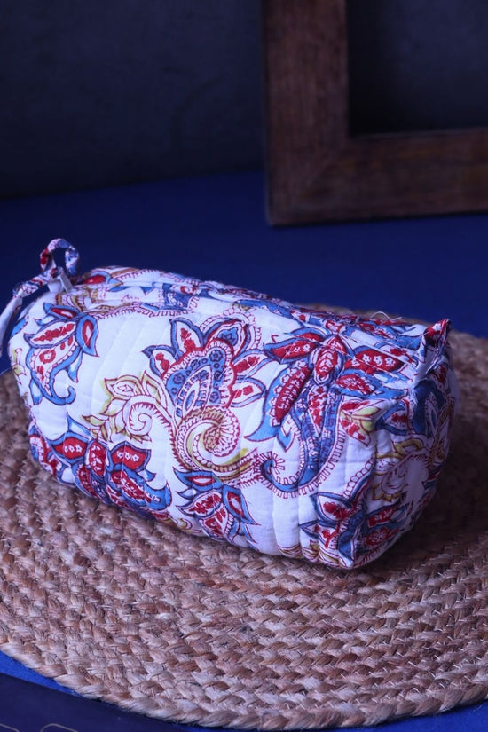 White Paisley Toiletry Bag - Small made by ceramic