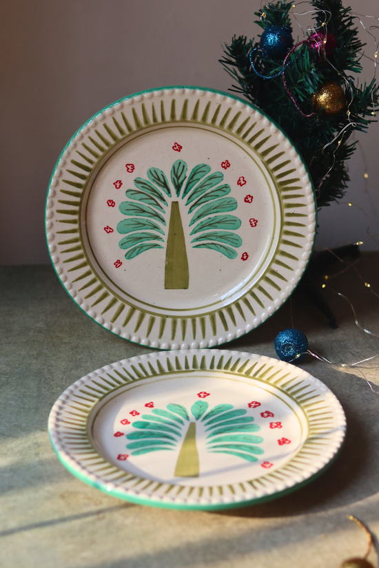 Serveware Palm Oasis Plates Ceramic 