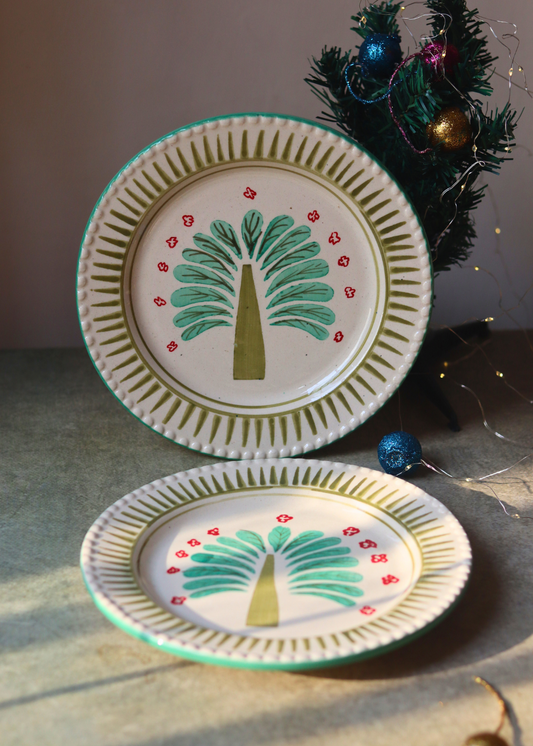 Serveware Palm Oasis Plates Ceramic 