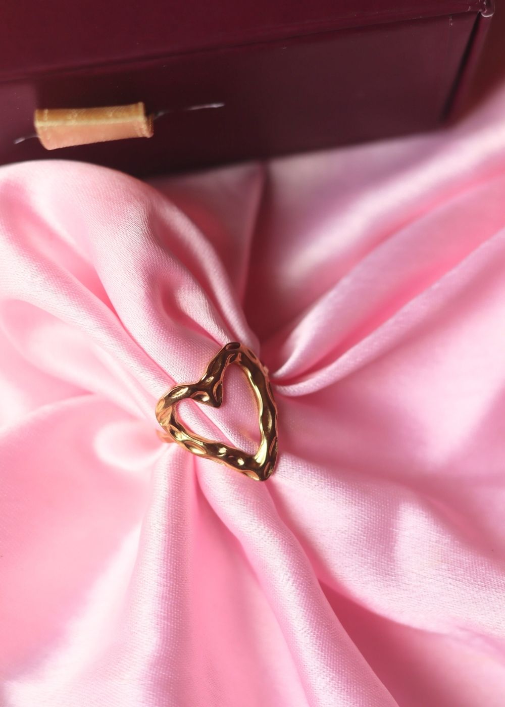 Anti tarnish Heartbeat Adjustable Ring