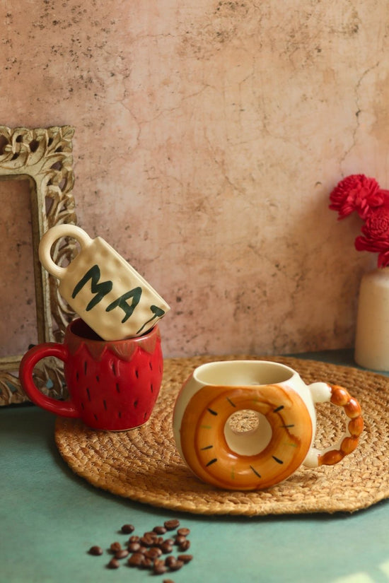 Set of 3 - Dreamy Brew Mugs made by ceramic