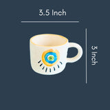 Abstract Evil Eye Mug with all Measurements