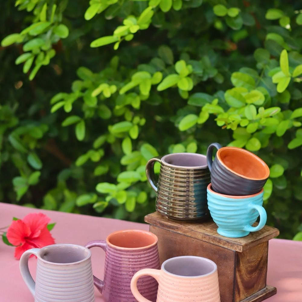 Set of 6 Tea & Coffee Sip Mugs (for the price of 5) made by ceramic