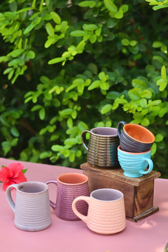 Set of 6 Tea & Coffee Sip Mugs (for the price of 5) made by ceramic