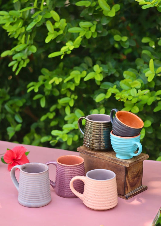 Set of 6 Tea & Coffee Sip Mugs (for the price of 5) made by ceramic