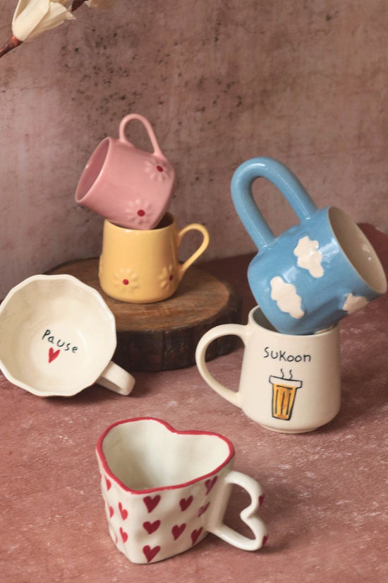 Set of 6 Aesthetic Brew Mugs (for the price of 5) with premium quality material