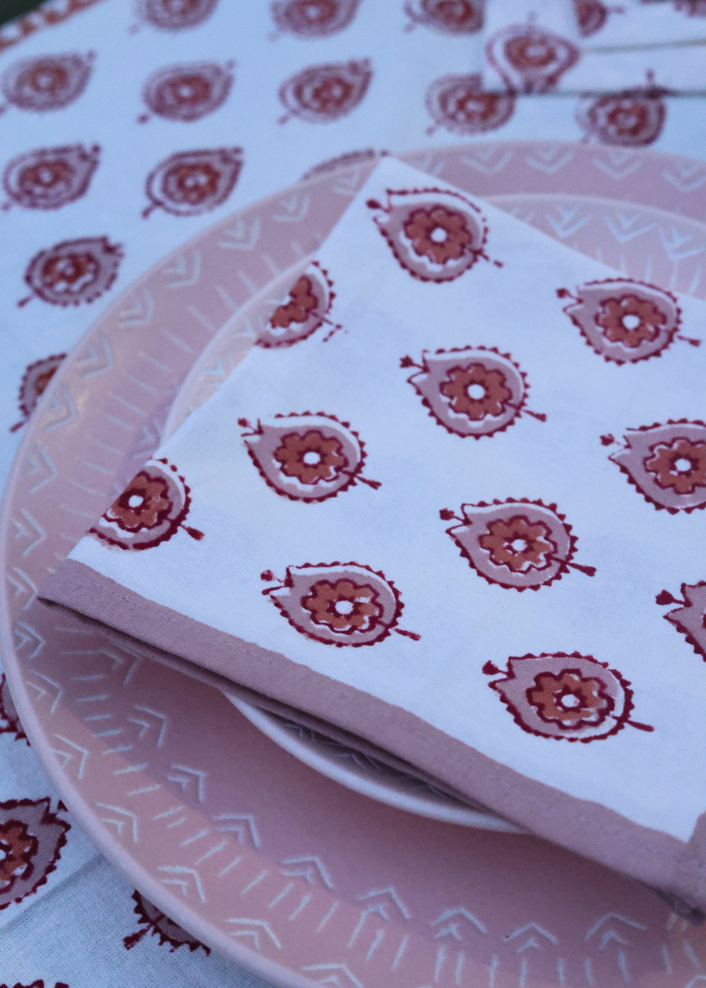 block printed and vibrant color