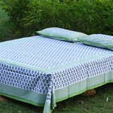 Block printed bedsheet in garden
