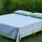 Green & Blue Motifs Block Print Bedsheet