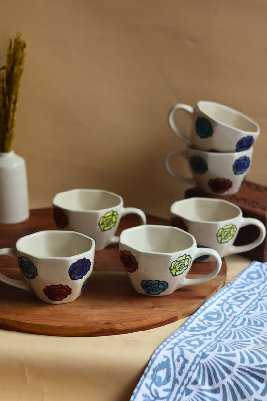 Roses Mug - Set of 6 with premium quality material
