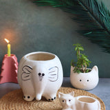 Ele, Cat & Kitty Planters handmade in india 