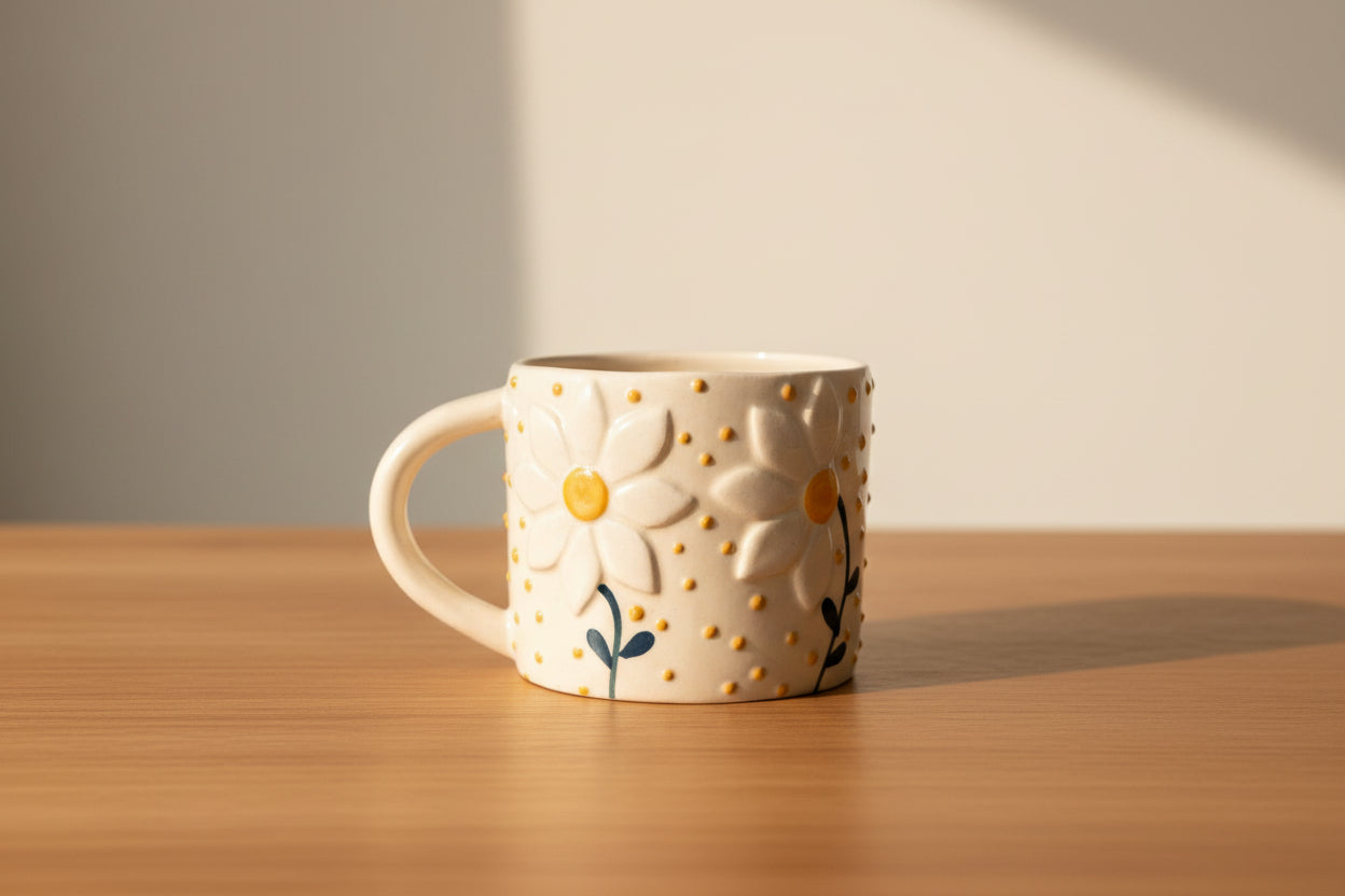 handmade Wildflower Mug