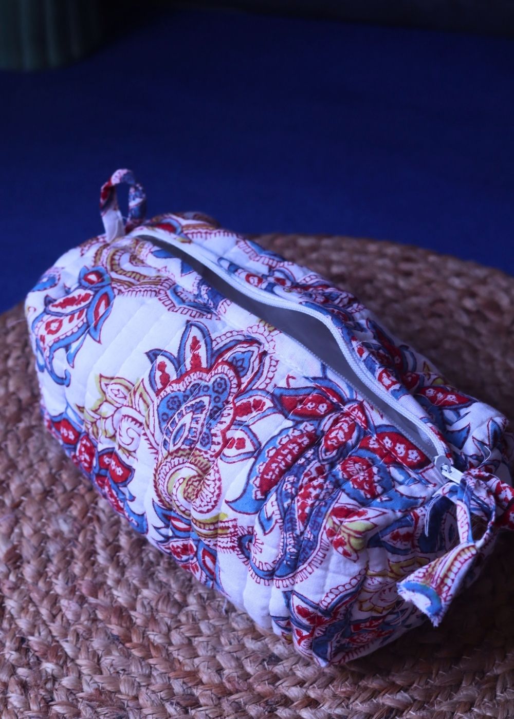 White Paisley Toiletry Bag - Small with premium quality material