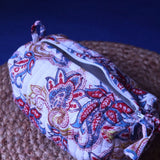 White Paisley Toiletry Bag - Small with premium quality material