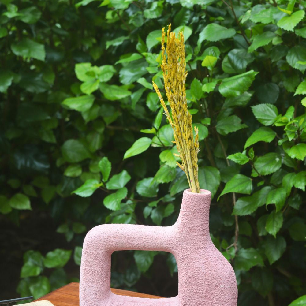 handmade Aesthetic Square Vase - Pink