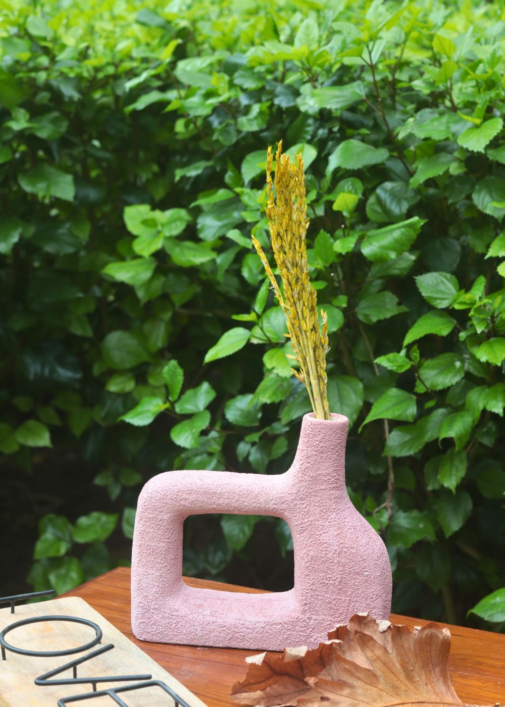handmade Aesthetic Square Vase - Pink