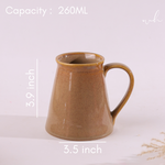 camel brown coffee mug height & breadth