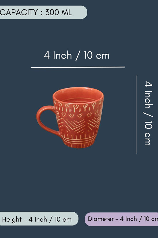 Rust Carved Mug