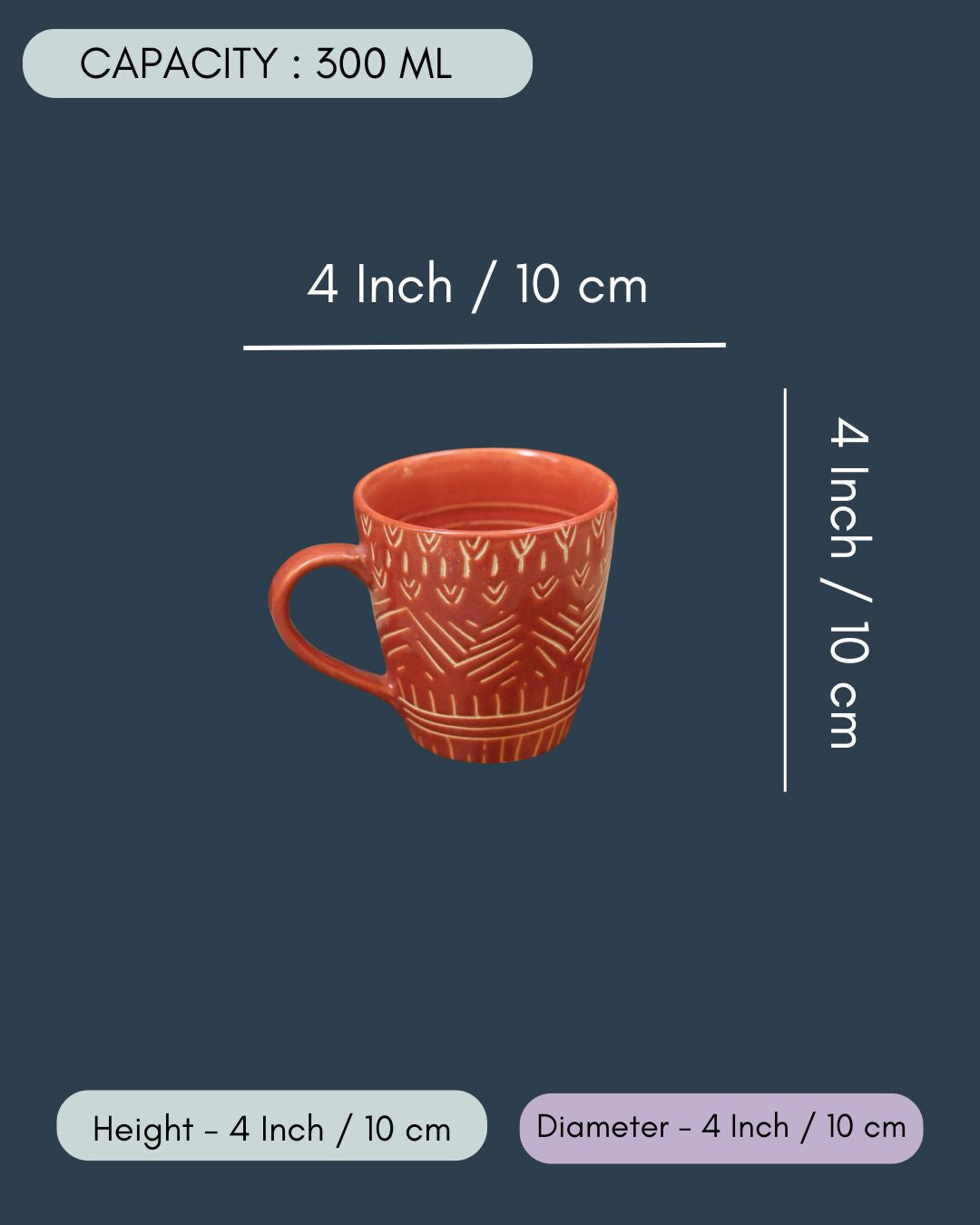 Rust Carved Mug