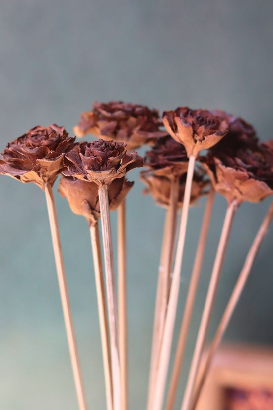 Natural cedar wood roses Bunch handmade in India