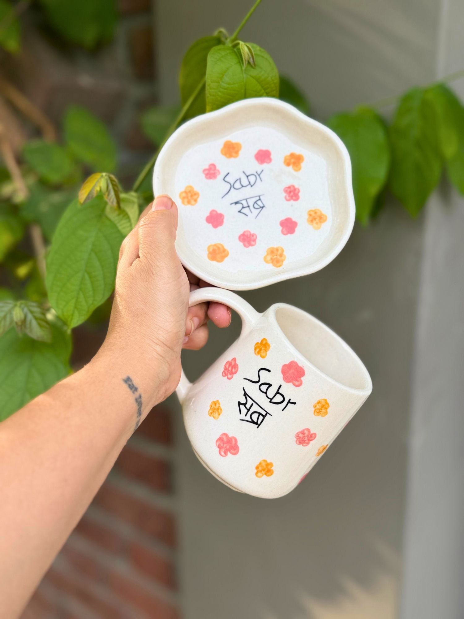 Lead free Sabr Mug & Handmade dessert plate