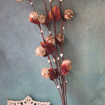 Dried handmade flower bouquet with vase