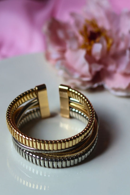 Silver & Gold Plated Gold & Silver Bracelet