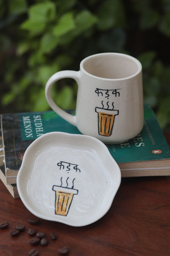Handmade Kadak Mug & Handmade Dessert Plate
