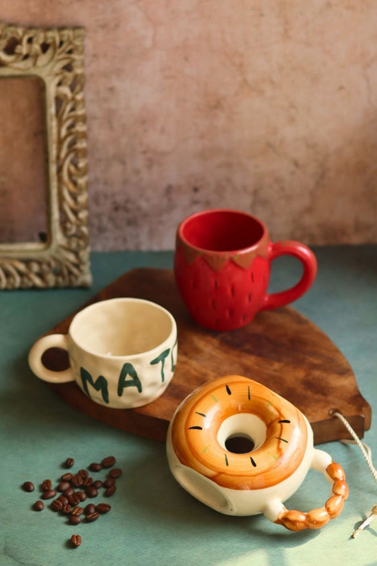 Set of 3 - Dreamy Brew Mugs handmade in India