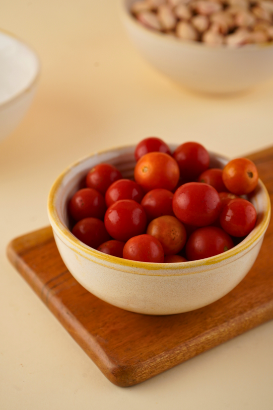 pearl white swirl curry bowl handmade in india 