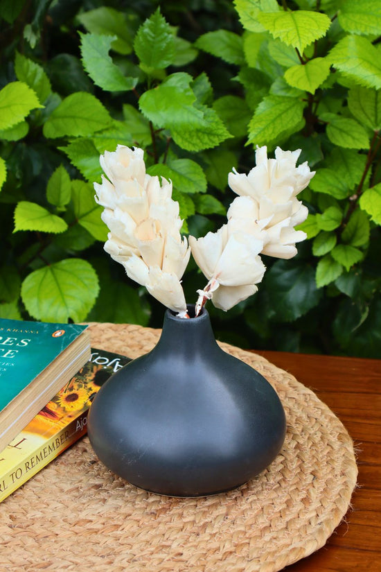 Handmade basic black vase