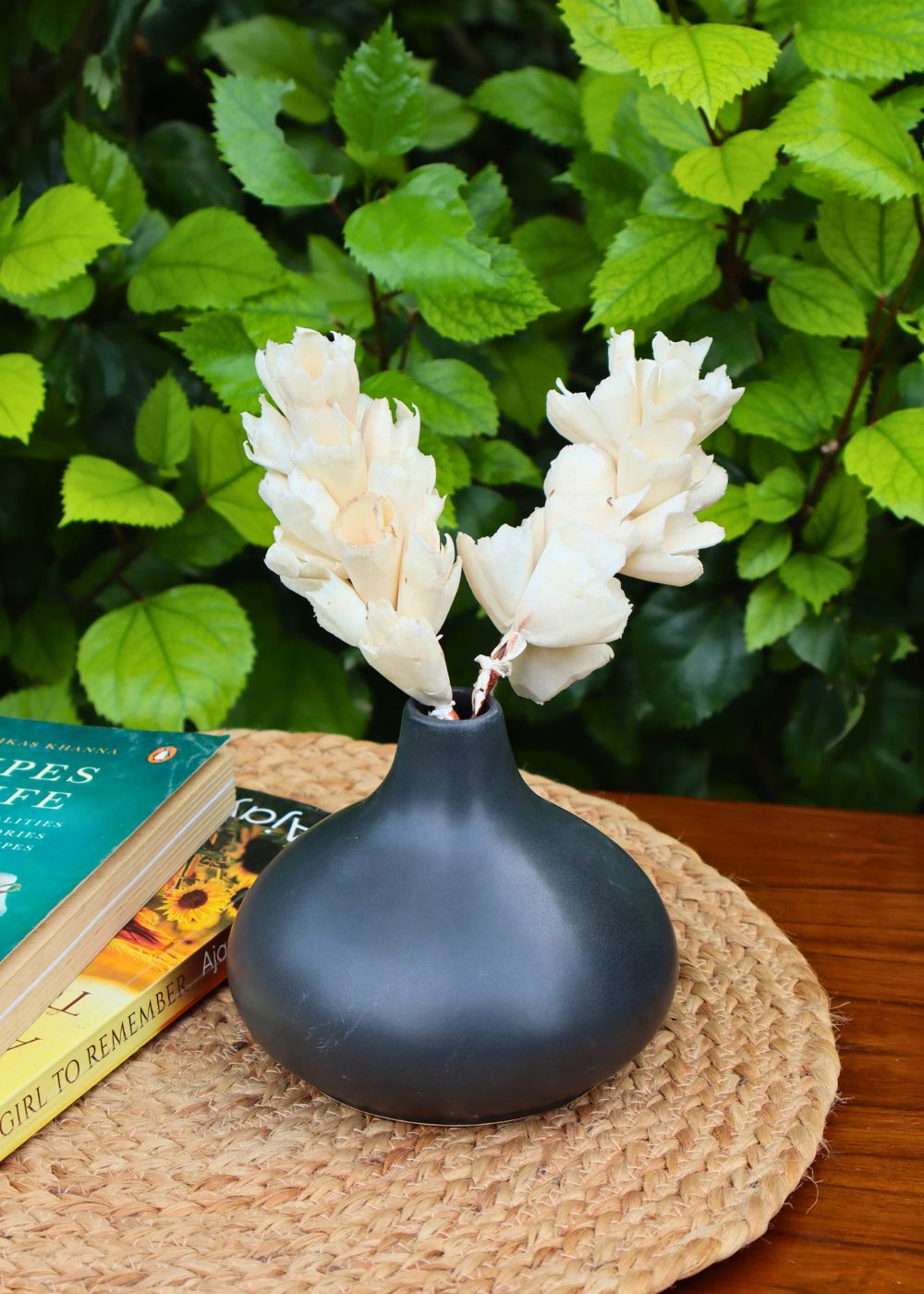 Handmade basic black vase