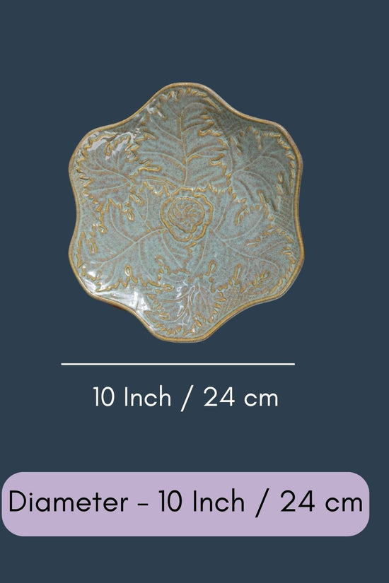 Grey Floral Platter/ Fruit Plate