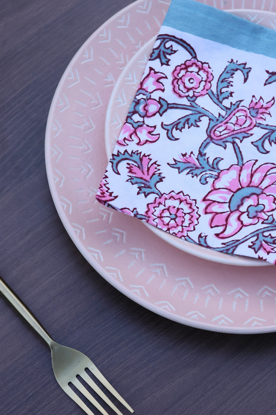 Hand printed table napkin