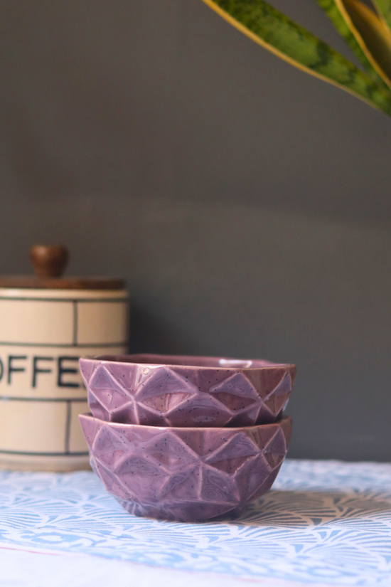 purple diamond bowl - small with premium purple color