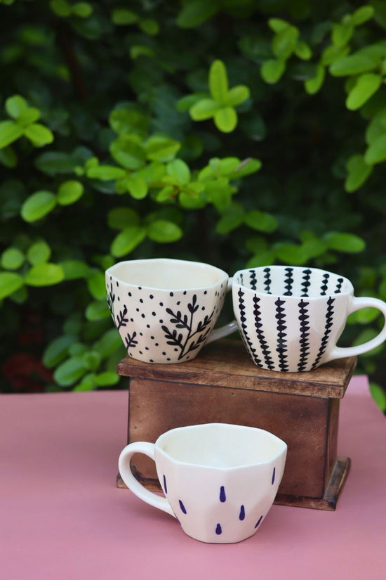 handmade Set of 3 - Sunrise Sip Mugs