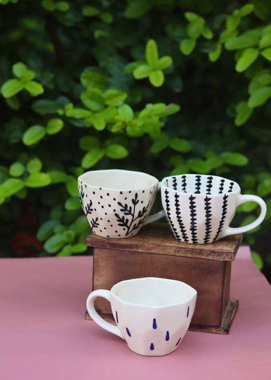 handmade Set of 3 - Sunrise Sip Mugs