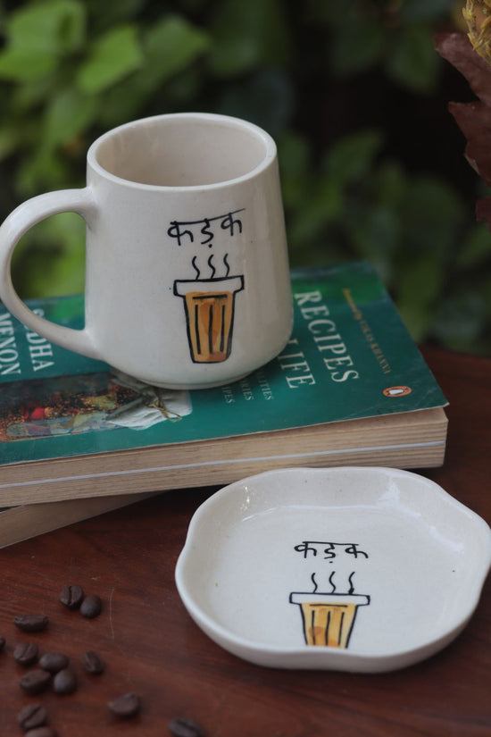 Kadak Mug & Handmade Dessert Plate made by ceramic