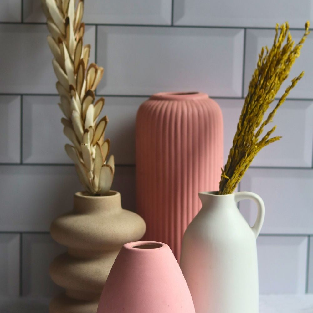 Handmade neutral vases 