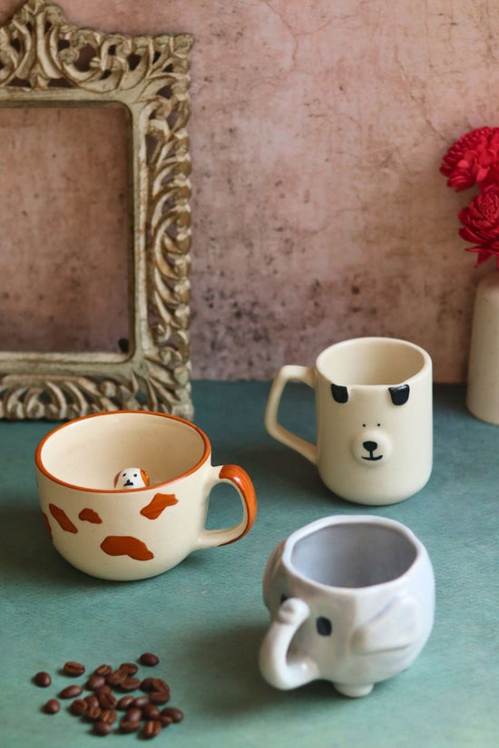 Set of 3 - Joy Sip Mugs handmade in India