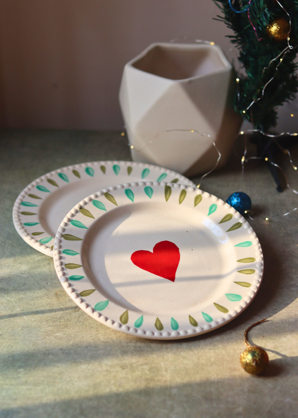 Two Handmade Ceramic Plates 